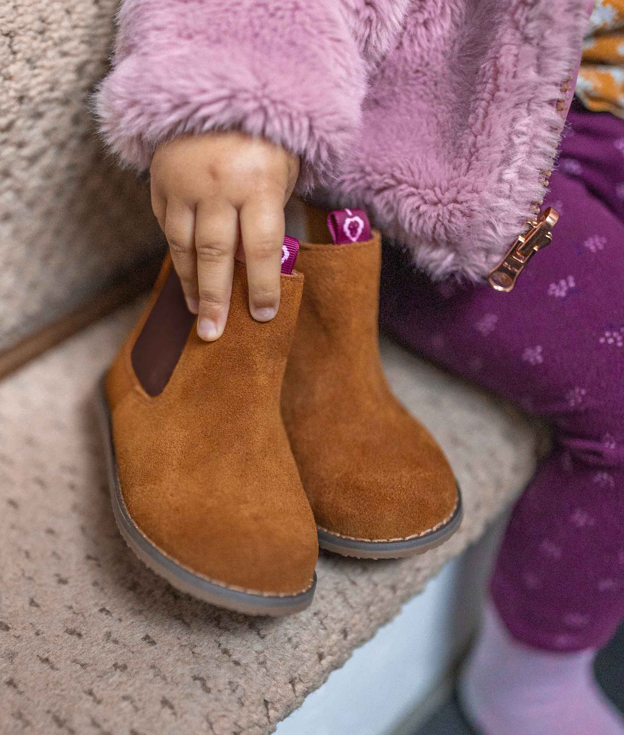 Childrens tan boots best sale